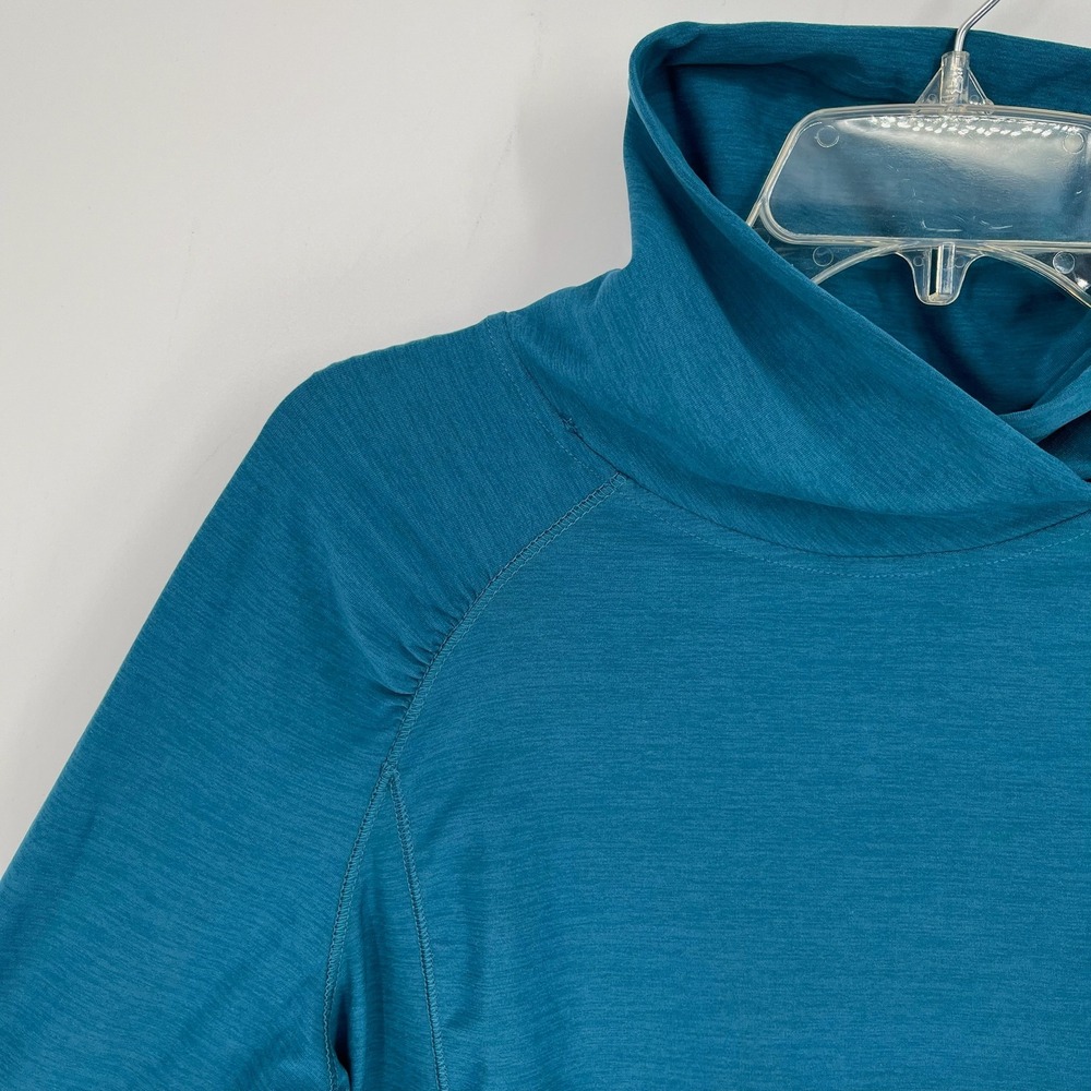 Layer 8 Women's Teal Qwick-Dry Mock Neck Long Sleeve Athletic Sweatshirt Size M - Picture 3 of 6